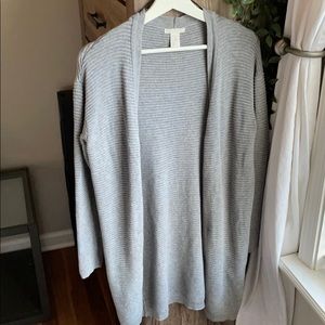 H&M long grey cardigan